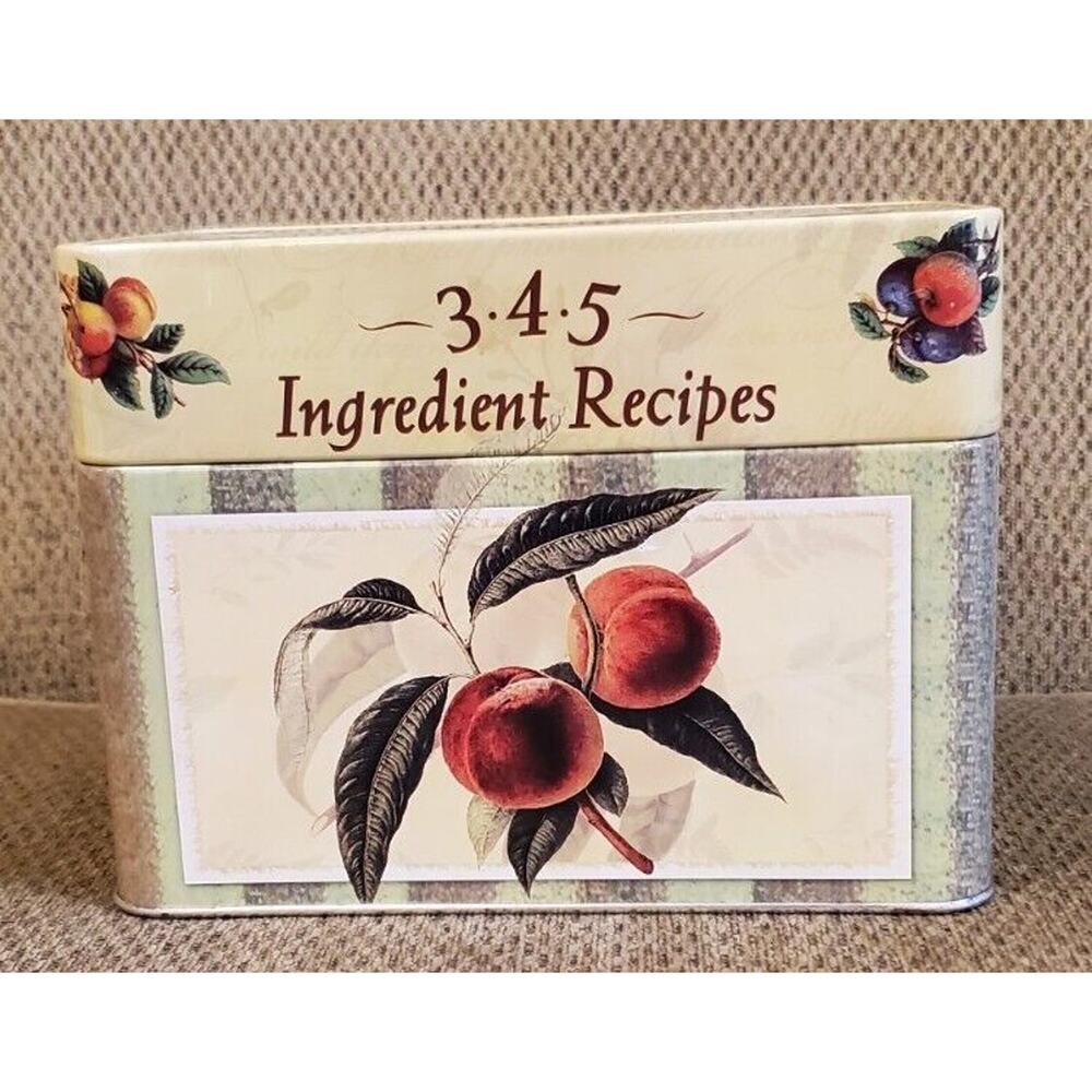 Peach Fruit Themed 3*4*5 Ingredient Recipe Storage Container No Recipe Cards
